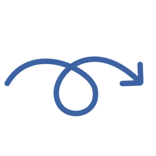Mask group A blue, curved arrow loops downward in a spiral and points right.